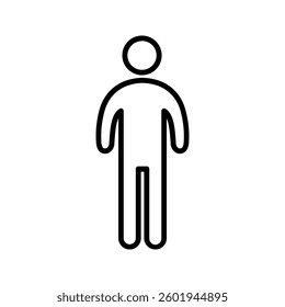 man icon vector. man sign color editable