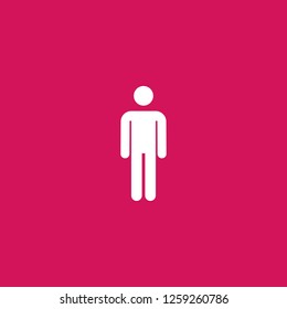 man icon vector. man sign on pink background. man icon for web and app