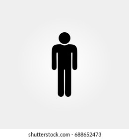man icon. vector sign symbol on white background