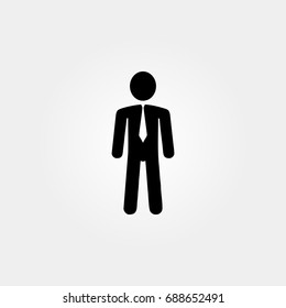 man icon. vector sign symbol on white background