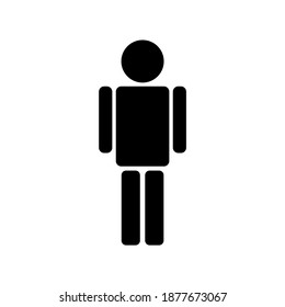 Man Icon vector. Simple flat symbol. Perfect Black pictogram illustration on white background.
