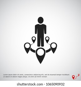 Man icon vector, stock vector illustration flat design style