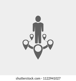 Man icon vector. stock vector illustration flat design style.