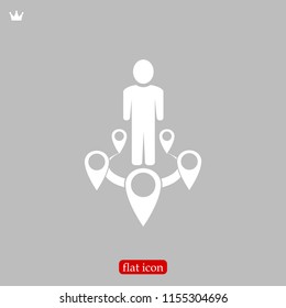 Man icon vector, stock vector illustration flat design style