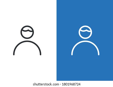 vector de icono de man. Vector de icono de usuario. Signo de avatar