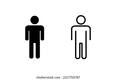 Un vector de icono de hombre para la web y la aplicación móvil. signo y símbolo masculino. símbolo humano