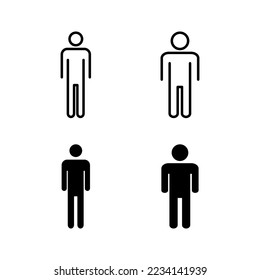 Man Icon Vektor für Web- und mobile App. männliches Zeichen und Symbol. menschliches Symbol