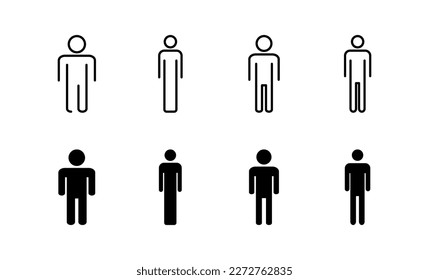 Man Icon Vektor für Web- und mobile App. männliches Zeichen und Symbol. menschliches Symbol