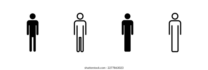 Un vector de icono de hombre para la web y la aplicación móvil. signo y símbolo masculino. símbolo humano