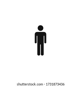 Símbolo de icono de hombre.Símbolo del hombre permanente.Perfil y símbolo del usuario
