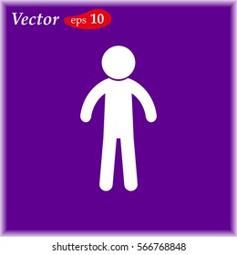 Man Icon. web design style