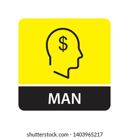 Man icon for web and mobile