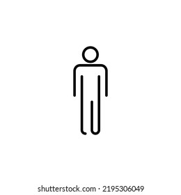 Icono del hombre para la web y la aplicación móvil. signo y símbolo masculino. símbolo humano