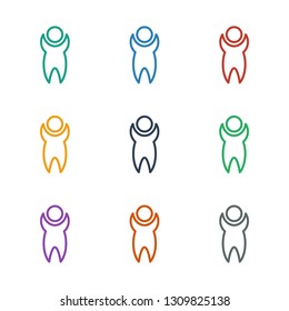 man icon white background. Editable outline man icon from success. Trendy man icon for web and mobile.