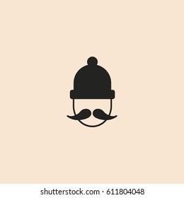 Man icon with winter hat