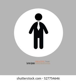 Man icon.business man.Vector illustration.