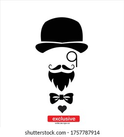 Man Icon.Flat design style vector illustration for graphic and web design.