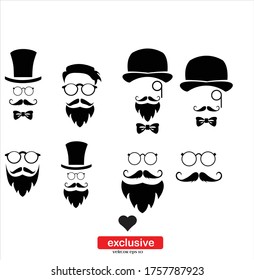 Man Icon.Flat design style vector illustration for graphic and web design.