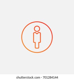 Man icon.gradient illustration isolated vector sign symbol