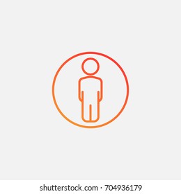 Man icon.gradient illustration isolated vector sign symbol
