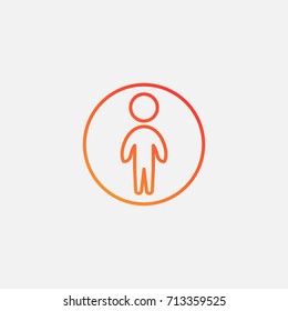 Man icon.gradient illustration isolated vector sign symbol