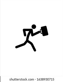 man icon,running man with suitcase icon,vector best flat icon.