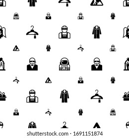 man icons pattern seamless. Included editable filled builder, astronaut, construction works, Clothes, security, coat, wedding ceremony, developers team icons. man icons for web and mobile.