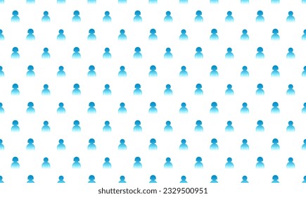 Man icons seamless background, endless pattern with simple man signs.
