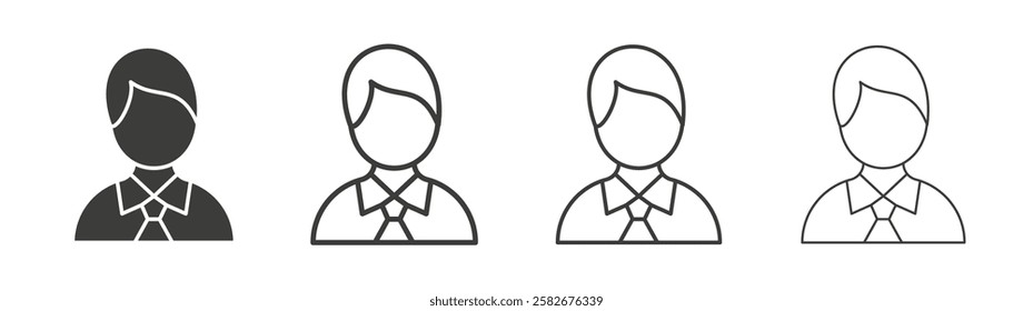Man icons set vectors graphic designs