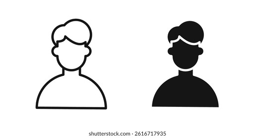Man icons set for website design