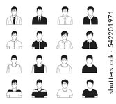 Man icons vector set
