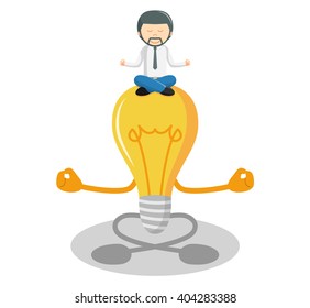 Man idea business meditating