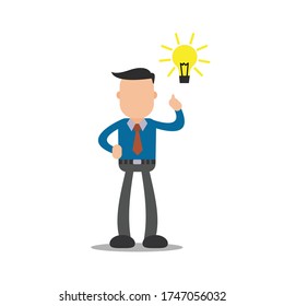 a man with idea in his head