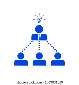 Man with idea icon