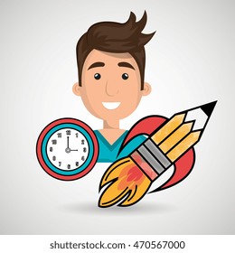 man idea icon vector illustration graphic eps 10