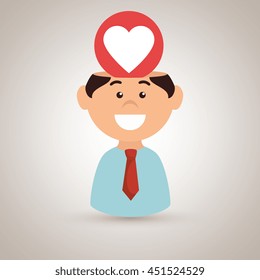 man with idea isolated icon design, vector illustration  graphic 