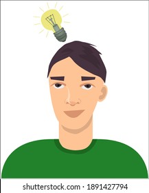 A man with an idea lamp.