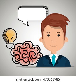 man idea speak vector illustration eps 10