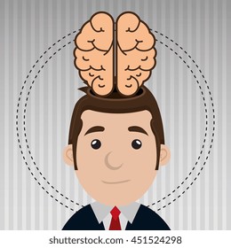 man with ideas isolated icon design, vector illustration  graphic 