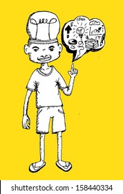 man with ideas symbol and  creativity