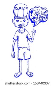 man with ideas symbol and  creativity