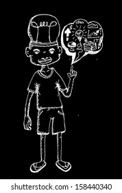 man with ideas symbol and  creativity
