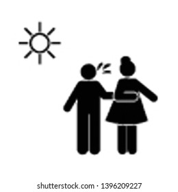 Man, ill, sun, person, woman icon. Element of systemic lupu icon. Premium quality graphic design icon. Signs and symbols collection icon for websites