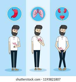 man with illness control diagnosis prevention