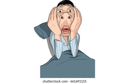 man inaction vector, angry man, showing receipt