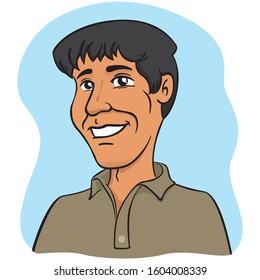 Man with indian, arabic, middle eastern characteristics. Ideal for educational and institutional materials