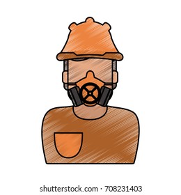 Man with industrial equipment design