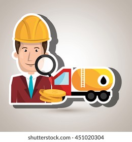 man and industry isolated icon design, vector illustration graphic