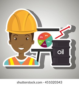 man and industry isolated icon design, vector illustration graphic