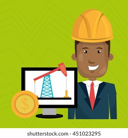 man and industry isolated icon design, vector illustration graphic